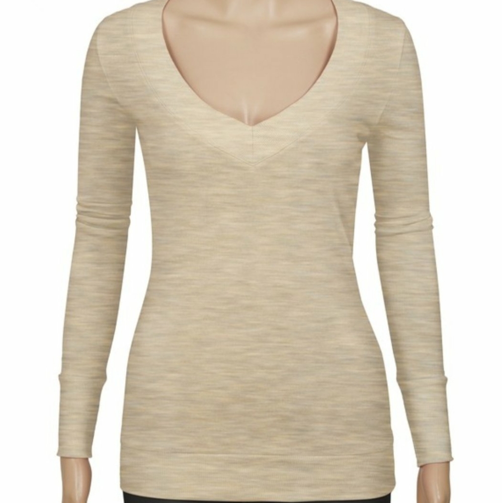 Long Sleeve V-Neck Pullover Sweater Top